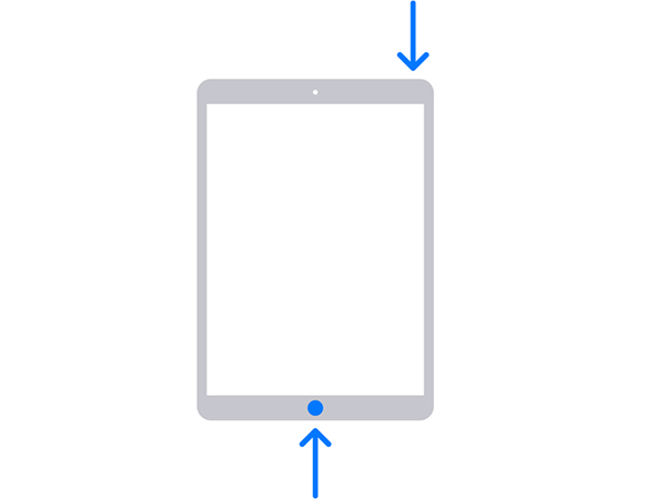 Sử dụng phím cơ để reset iPad có nút Home