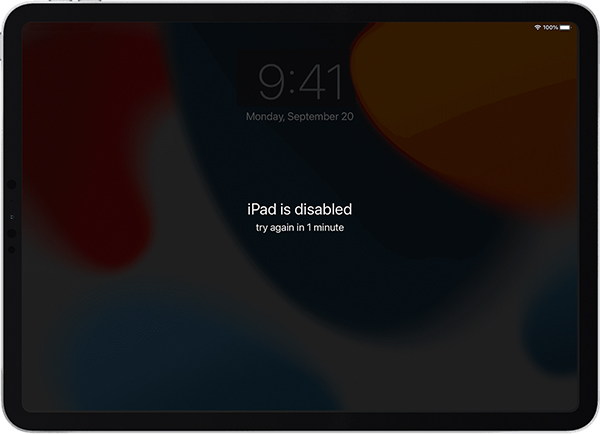 iPad bị vô hiệu hóa