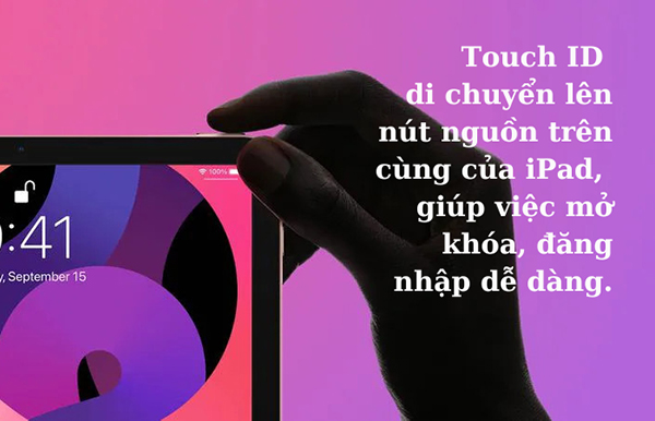 Touch ID trên iPad Gen 10 tốt hơn