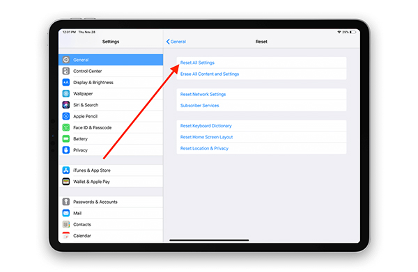 Cách xử lý iPad không kết nối được WiFi do lỗi phần mềm