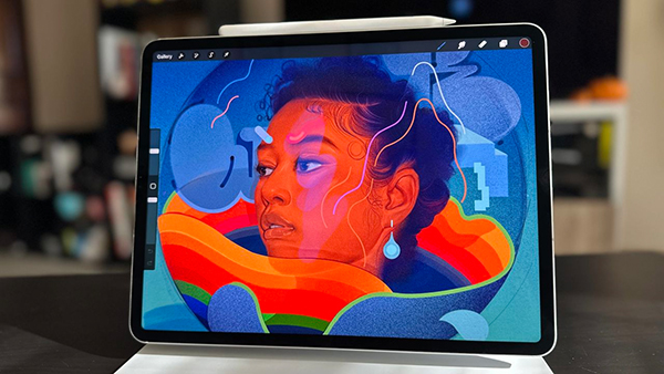 iPad Pro vẽ đồ họa chuyên nghiệp