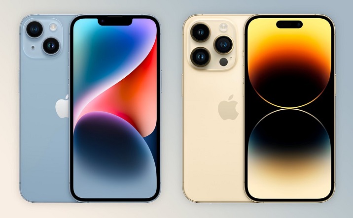 So sánh iPhone 14 và iPhone 14 Pro: Nên mua phiên bản nào? 1 iPhone 14 và iPhone 14 Pro cho thấy những khác biệt trong cả cấu hình và thiết kế