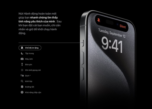 Action Button sẽ hỗ trợ người dùng sử dụng các tính năng của thiết bị một cách linh hoạt hơn