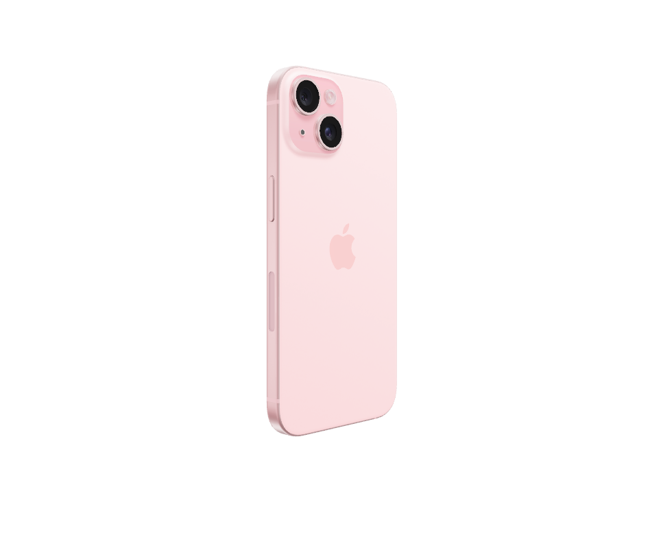 Nhìn từ đằng sau, iPhone 15 màu Hồng mang diện mạo rất nữ tính, ngọt ngào