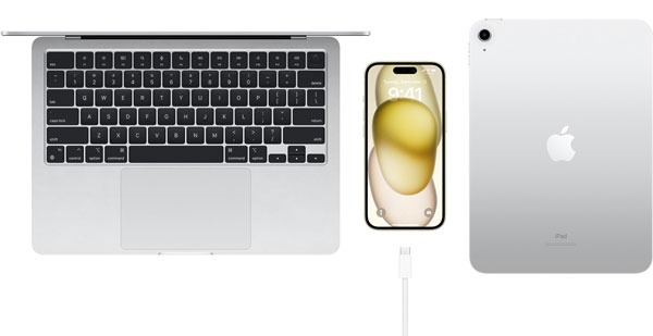 iPhone 15 type C dễ dàng kết nối với các thiết bị khác của Apple, hạn chế rác thải điện tử