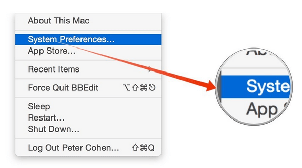 Truy cập vào System Preferences.