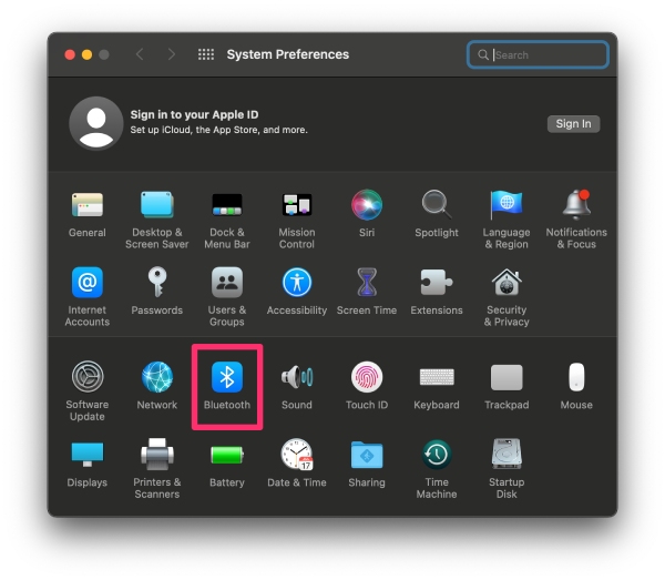 Bluetooth trên Macbook M2