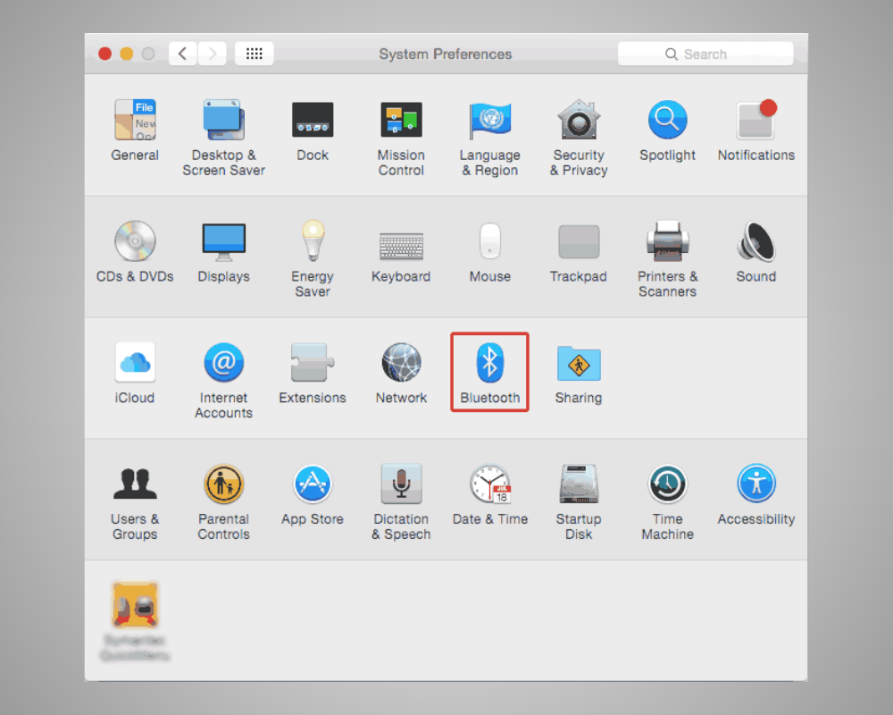 Truy cập Menu Apple để chọn Bluetooth