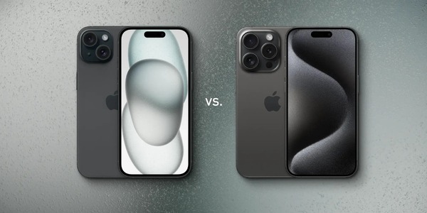 Hình ảnh iPhone 15 khi đặt cạnh iPhone 15 Pro không có quá nhiều chênh lệch về kích thước
