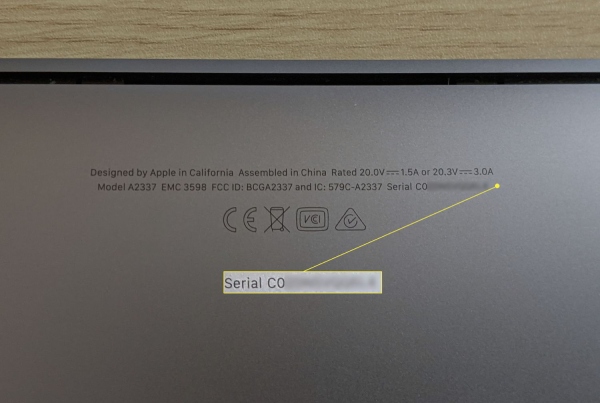 Ký hiệu model sau Macbook