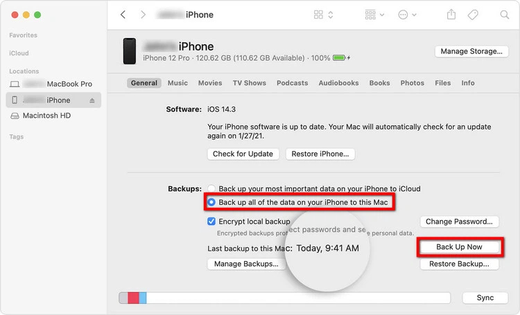 3 cách kết nối iPhone với MacBook M2 đơn giản không ngờ 4 Lưu lại bản sao của Iphone vào MacBook