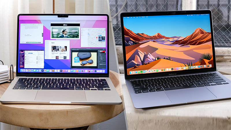 MacBook Air M2 và MacBook Air M1 nên mua loại nào tốt hơn? So sánh chi tiết 1 Dòng MacBook Air M2 mỏng và nhẹ hơn so với MacBook Air M1