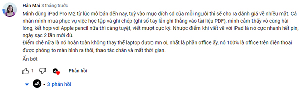 Review iPad Pro M2 từ người dùng
