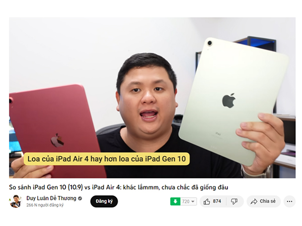 Điểm khác biệt giữa iPad Gen 10 và iPad Air 4