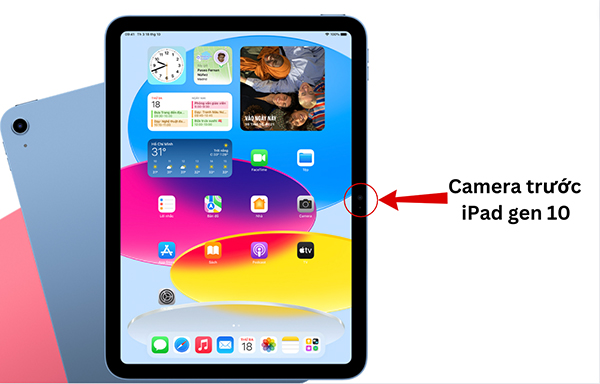 Vị trí camera trước trên iPad gen 10