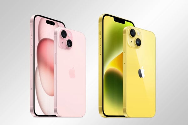 iPhone 15 Plus có thể nhận biết dễ dàng hơn vì có phần notch viên thuốc thay cho tai thỏ